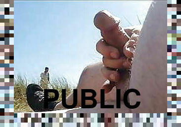 masturbation, en-plein-air, public, ejaculation-sur-le-corps, gay, plage, ejaculation