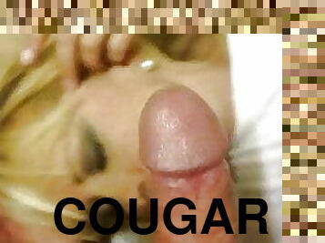 cougar gets a good facial
