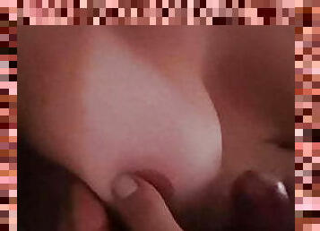 gros-nichons, transsexuelle, couple, ladyboy, ejaculation, seins