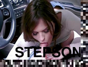 MYLF - Krissy Lynn Blows Her Stepson In The Car