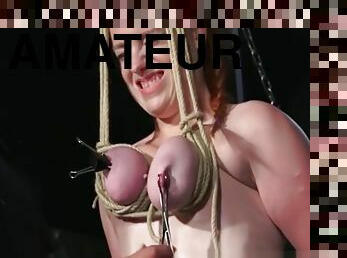 amatör, hardcore, bdsm, slav, rödhårig, bondage