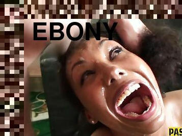 Wam fetish ebony babe rides and throats