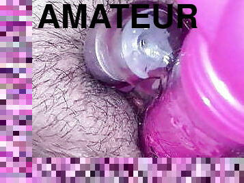 masturbation, amatör, mogen, leksak, bbw