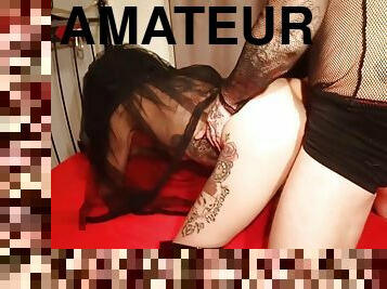 amatör, anal, hardcore, tysk, fitta, brunett, tatuering, hora-whore, utnyttjad, små-bröst