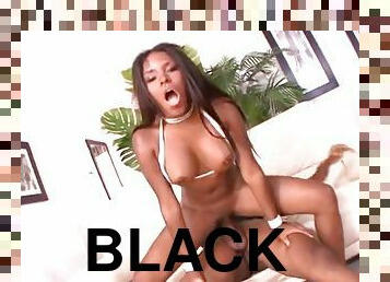 Bonny black Candice Nicole blows the cock