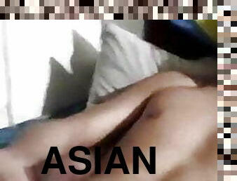asiatisk, masturbation, amatör, gay, juckande, webbkamera, twink