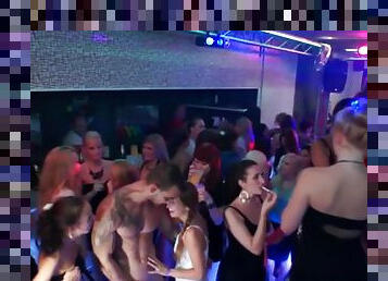 Eurosex partysluts pounded by strippers