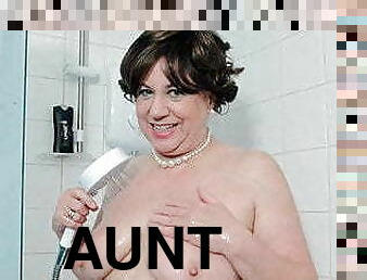 Auntie Trisha takes a Shower