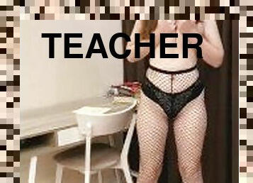 my young dance teacher does a good striptease