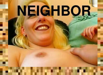 Naughty blonde neighbor shows off - Sascha Production