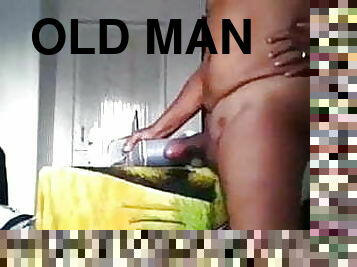 Old man hard masturbation sex toy