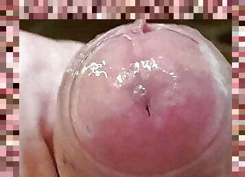 close up precum and cum