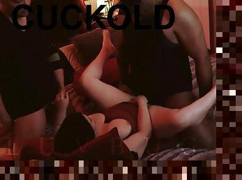 Cuckold Threesome Queen Sasha Gets Slow Fucked by BBC to Orgasm
