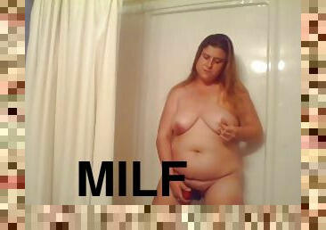 milf masturbating in shower