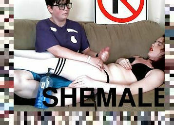 shemale, amatör, cumshot, tonåring, utnyttjad