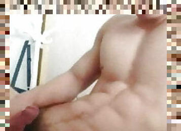 asiatique, masturbation, énorme-bite, gay, secousses, ejaculation, webcam, musclé, minet, bite