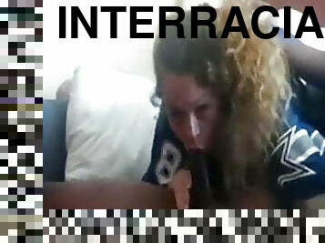 Crazy chick in interracial sex