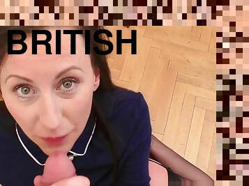 British skank guzzles cum