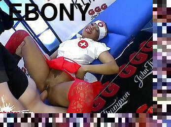 Ebony Nurse Mimi Sperm Treatment