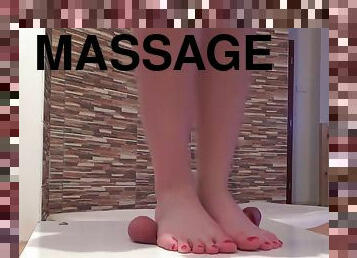 Bafe Feet Cock and balls trampling massage