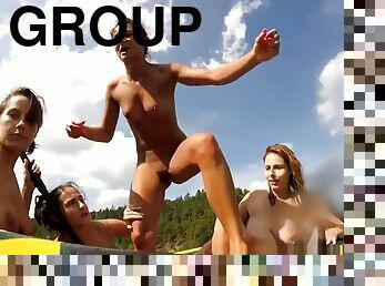 Dutch teens partying nude