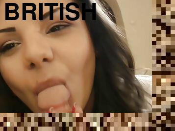 Stockinged british babe POV fucked by old man