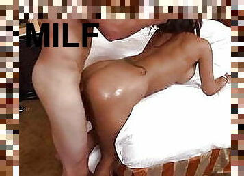 Latina milf gets her cunt rammed hard from behind