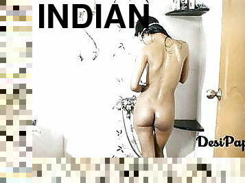 Indian Teen Fingering Her Tight Pussy In Shower Masturbating