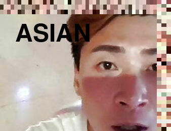 asiático, lésbicas, beijando, webcam