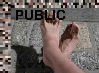Foot fetish in public place New York