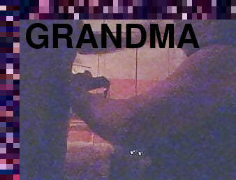 bestemor, blowjob, mann, ung-18, pikk, suging