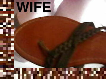 CUM SANDALS MY WIFE