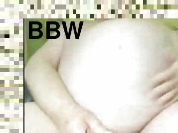 Chubby Daddy rubbing belly and jerking