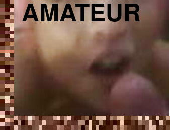 amatör, cumshot, hemmagjord, slyna, bitch, ansiktssprut, sprut, massiv