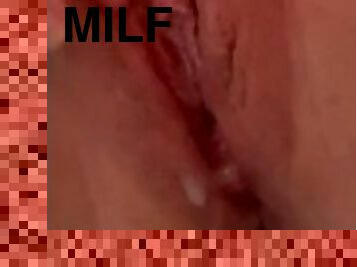 Milf pussy dripping with cum