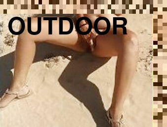 squirting on the beach outdoors and with voyeurs my first video with face