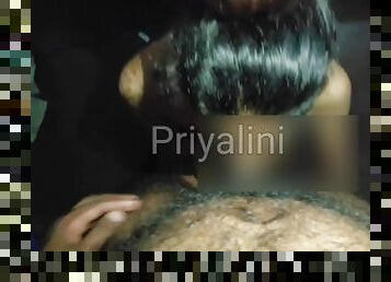 Sri lankan Spa girl Priyalini live cum eating