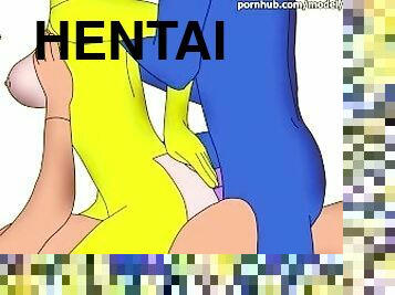 trekant, anime, hentai