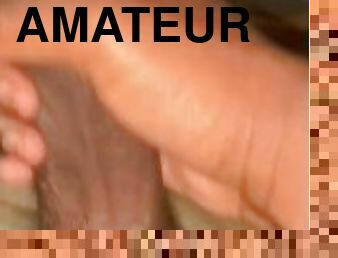 gigantisk, masturbation, amatör, cumshot, svart, juckande, smutsig, ensam, kuk