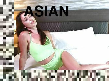 asien, dilettant, babe, zwischen-den-rennen, pornsterne, creampie, gesichtspunkt, nette, chinesin, koreaner