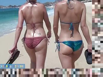 Karlie montana in bikini sucks and fucks on a beach