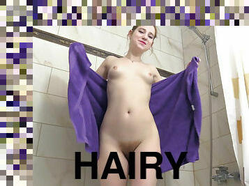 Sasha Miler masturbates during her bubble bath - WeAreHairy