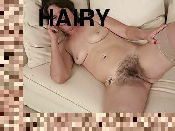 Cherry Lee - Horny Hairy Granny Solo Video