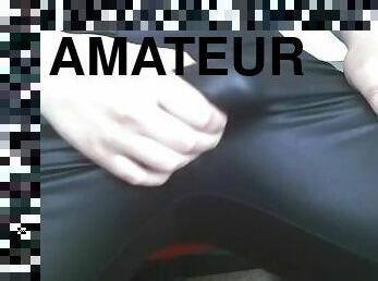 masturbation, amatör, sprut, tight, biker, fetisch, liten, läder