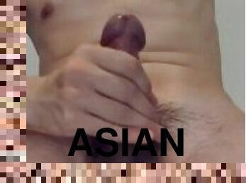 asiatisk, masturbation, cumshot, gigantisk-kuk, gay, juckande, webbkamera, ensam, kuk