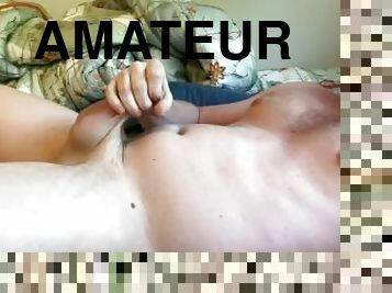 masturbation, amatör, cumshot, gigantisk-kuk, sprut, ensam, kuk