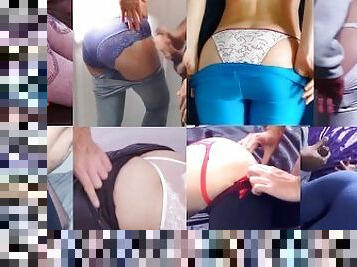 COMPILATION PANTS DOWN CUM - YOGA PANTS LEGGINGS JEANS TROUSERS - VISIBLE PANTY LINES