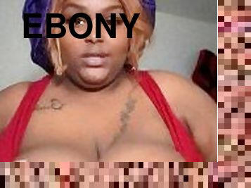 Ebony goddess pulls out massive tits as she humiliates you for having tiny penis!