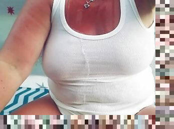 Natural Boobs, Wet T Shirt!