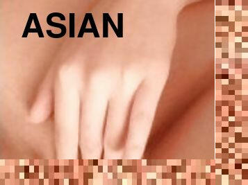 asiatisk, masturbation, orgasm, fitta-pussy, amatör, brudar, fingerknull, tight, ensam, vått